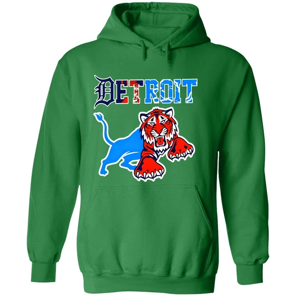 Detroit Tigers And Detroit Lions Tiger Hoodie - Image 2