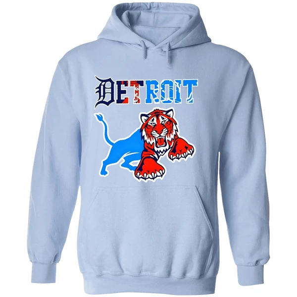Detroit Tigers And Detroit Lions Tiger Hoodie - Image 4