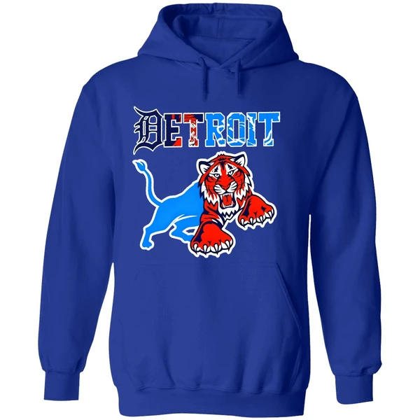 Detroit Tigers And Detroit Lions Tiger Hoodie - Image 7