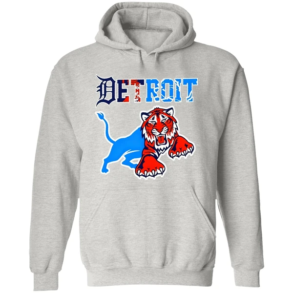 Detroit Tigers And Detroit Lions Tiger Hoodie - Image 9