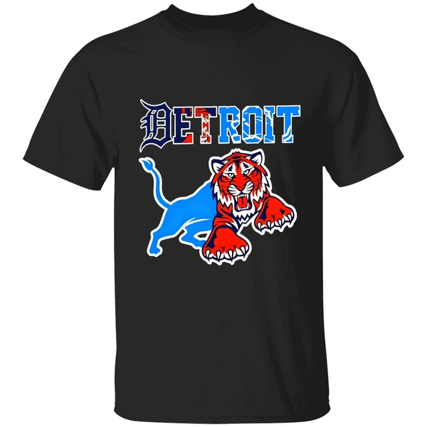 Detroit Tigers And Detroit Lions Tiger Shirt