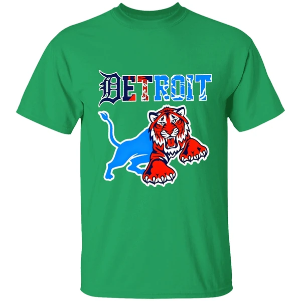 Detroit Tigers And Detroit Lions Tiger Shirt - Image 2