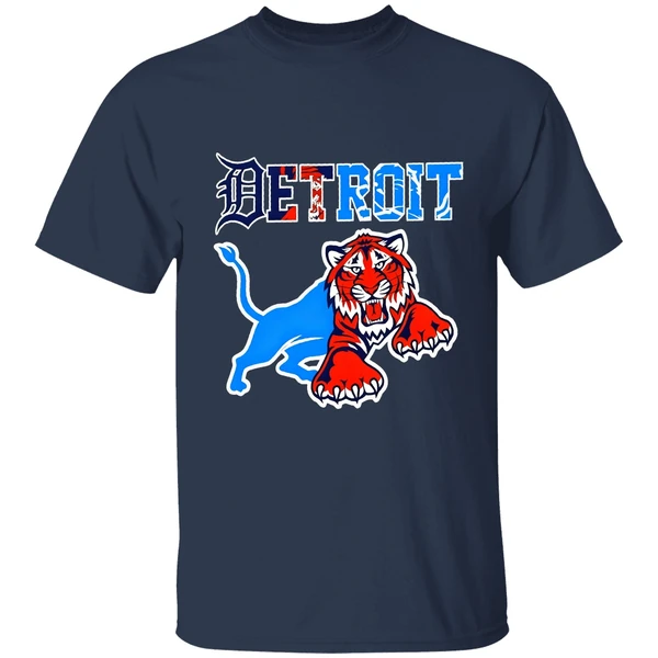 Detroit Tigers And Detroit Lions Tiger Shirt - Image 5