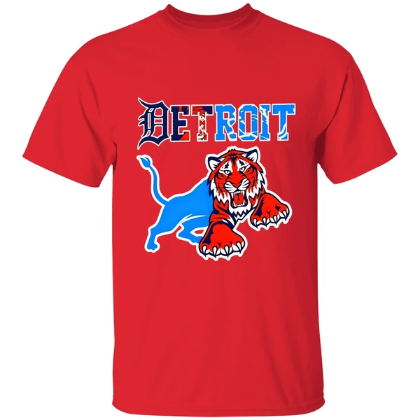 Detroit Tigers And Detroit Lions Tiger Shirt - Image 7