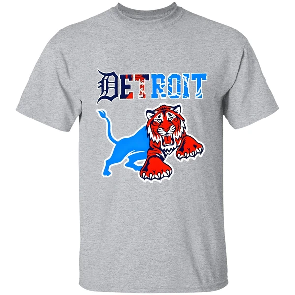Detroit Tigers And Detroit Lions Tiger Shirt - Image 9