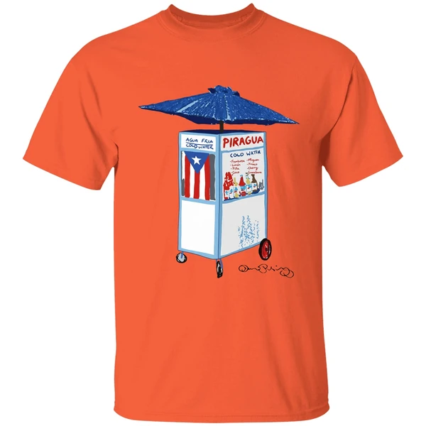 devon rodriguez puerto rico piragua cart shirt orange