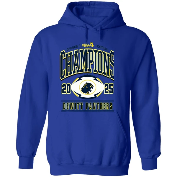 Dewitt Panthers 2025 Mhsaa Football Division 3 Champions Hoodie - Image 7