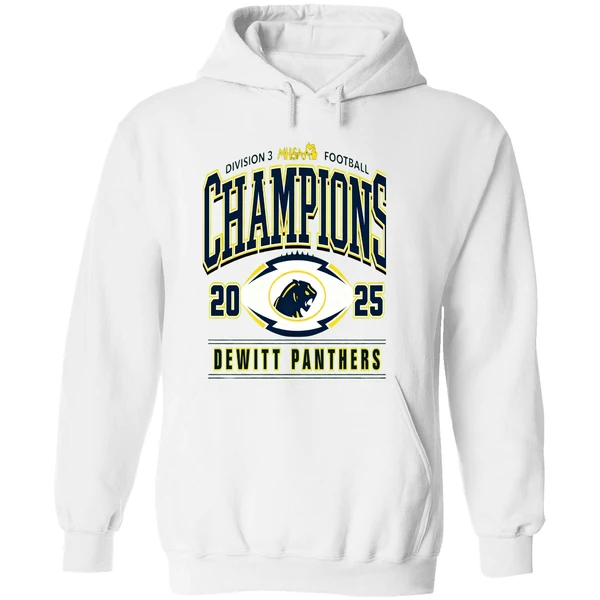 Dewitt Panthers 2025 Mhsaa Football Division 3 Champions Hoodie - Image 8