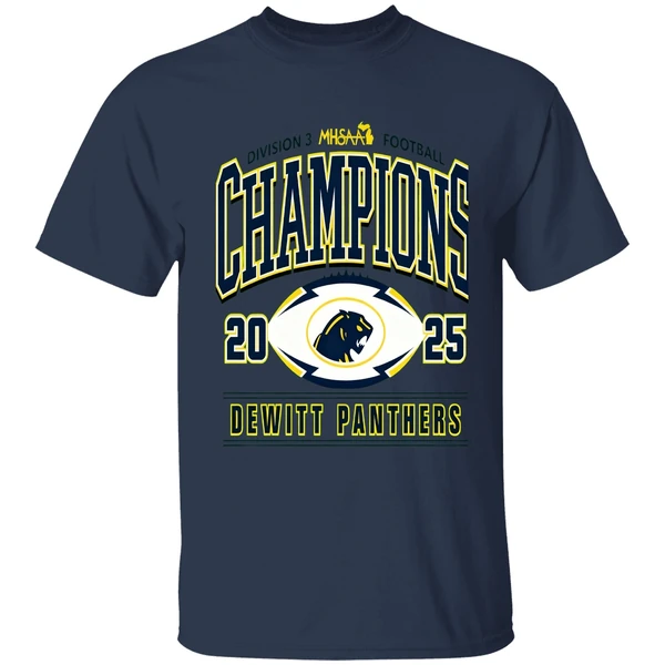 Dewitt Panthers 2025 Mhsaa Football Division 3 Champions Shirt - Image 5