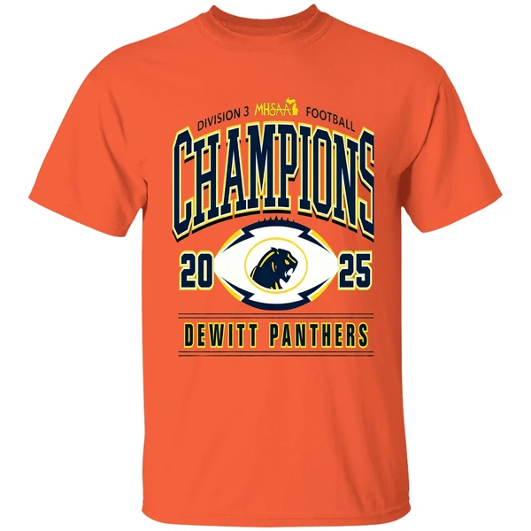 Dewitt Panthers 2025 Mhsaa Football Division 3 Champions Shirt - Image 6