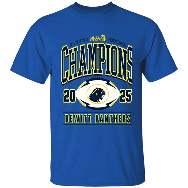 Dewitt Panthers 2025 Mhsaa Football Division 3 Champions Shirt - Image 8