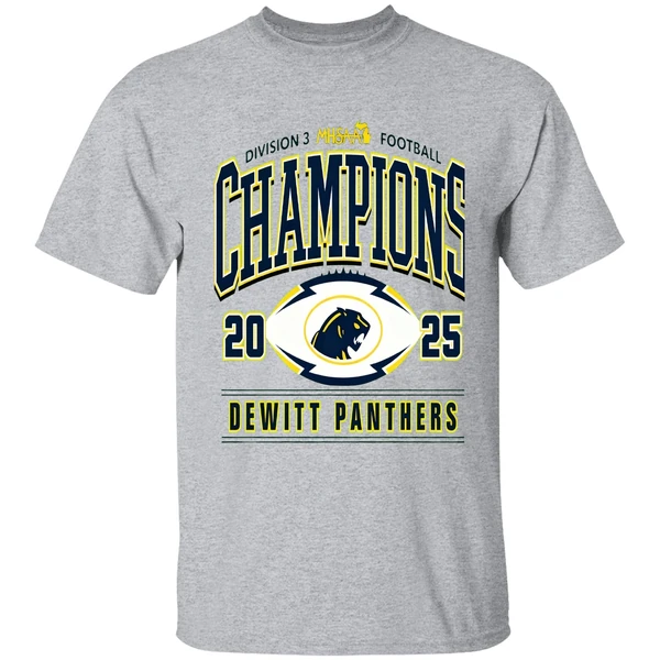 Dewitt Panthers 2025 Mhsaa Football Division 3 Champions Shirt - Image 9