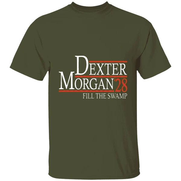 dexter morgan 2028 fill the swamp shirt militarygreen