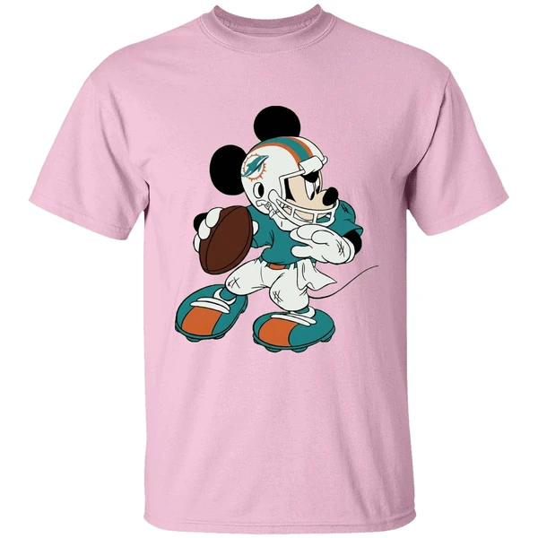 Disney Mickey Mouse Miami Dolphins Football Shirt - Image 2