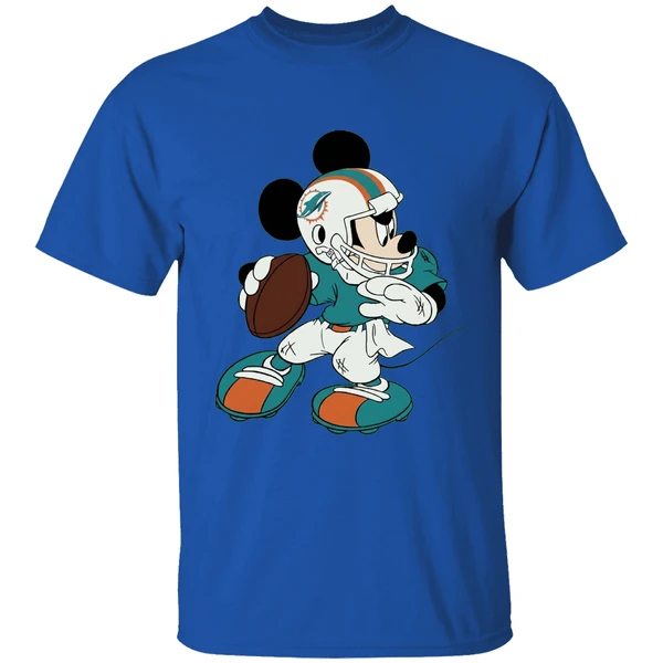 Disney Mickey Mouse Miami Dolphins Football Shirt - Image 5