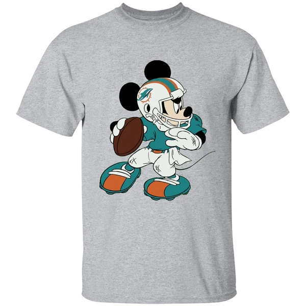 Disney Mickey Mouse Miami Dolphins Football Shirt - Image 6
