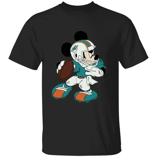 Disney Mickey Mouse Miami Dolphins Football Shirt - Image 7