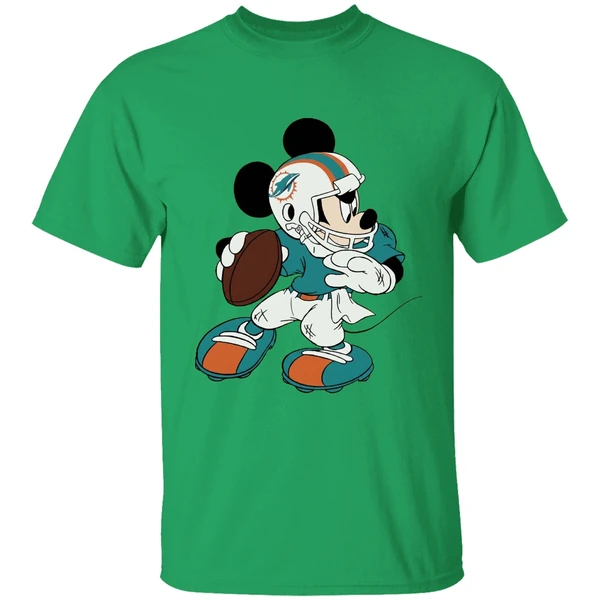 Disney Mickey Mouse Miami Dolphins Football Shirt - Image 8