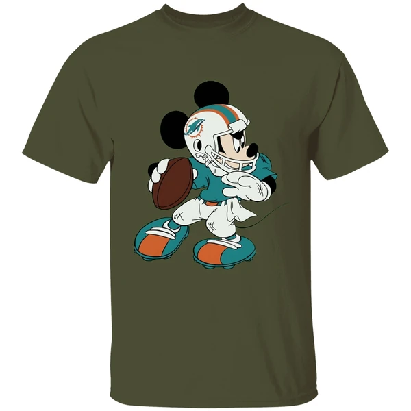 Disney Mickey Mouse Miami Dolphins Football Shirt - Image 9