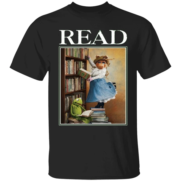 Disney Miss Piggy And Kermit Muppets Read Shirt