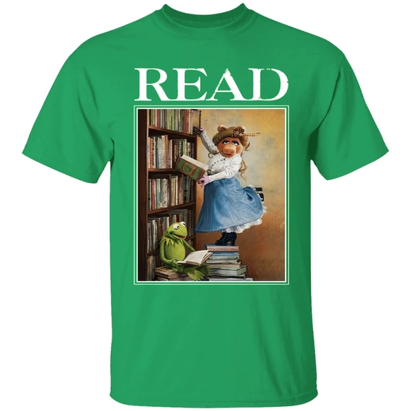 Disney Miss Piggy And Kermit Muppets Read Shirt - Image 2