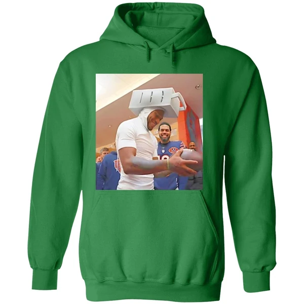 Dj Moore Wore A Cheese Grater Hat Chicago Bears Hoodie - Image 2