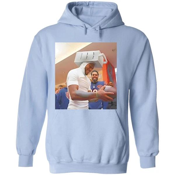Dj Moore Wore A Cheese Grater Hat Chicago Bears Hoodie - Image 4