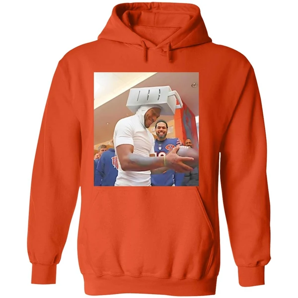 Dj Moore Wore A Cheese Grater Hat Chicago Bears Hoodie - Image 6