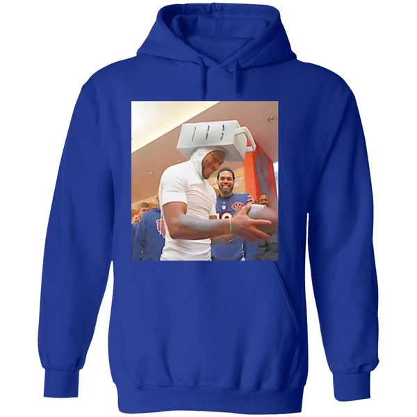Dj Moore Wore A Cheese Grater Hat Chicago Bears Hoodie - Image 7