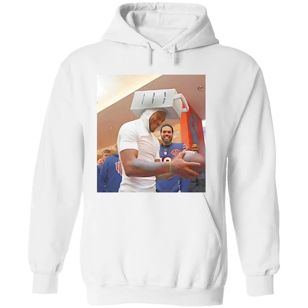Dj Moore Wore A Cheese Grater Hat Chicago Bears Hoodie - Image 8