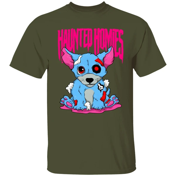 Dog Teddy Bear Haunted Homies December Shirt - Image 3