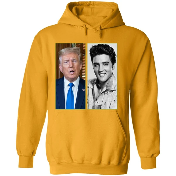 Donald Trump Elvis Presley The King Of Rock And The President Hoodie