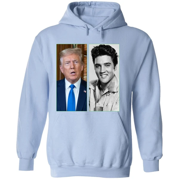 Donald Trump Elvis Presley The King Of Rock And The President Hoodie - Image 4