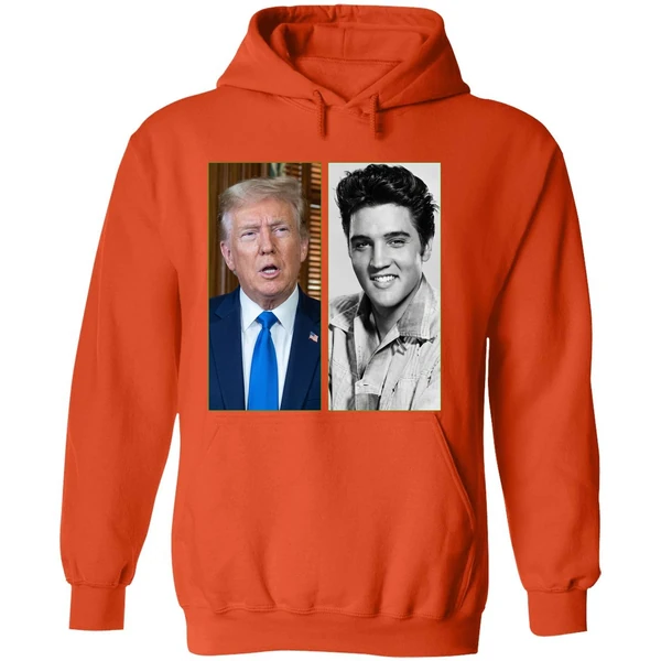 Donald Trump Elvis Presley The King Of Rock And The President Hoodie - Image 6