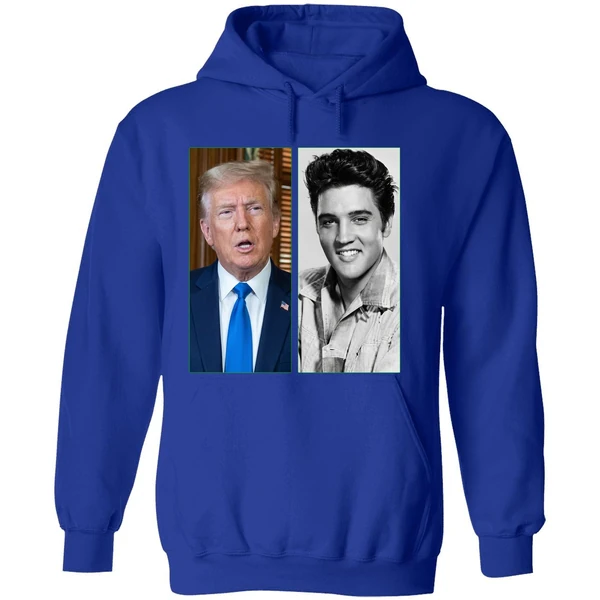 Donald Trump Elvis Presley The King Of Rock And The President Hoodie - Image 7