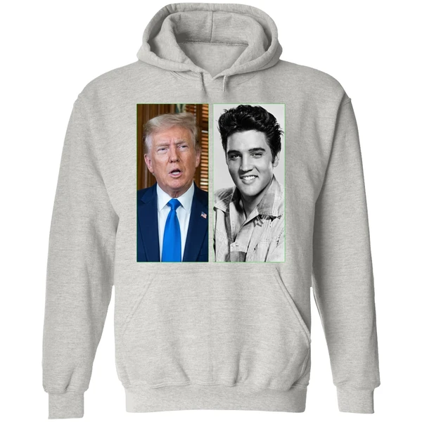 Donald Trump Elvis Presley The King Of Rock And The President Hoodie - Image 9