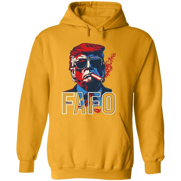 Donald Trump Smoking Cigar Fafo Hoodie