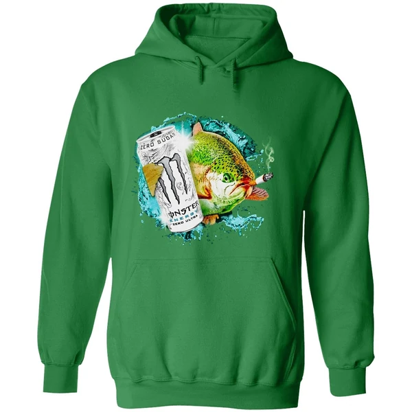 Dope Ass Fish Smoke Monster Beer Hoodie - Image 2