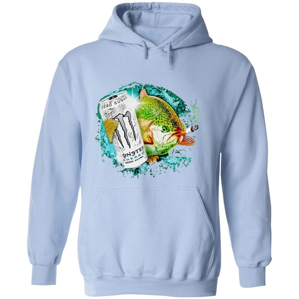 Dope Ass Fish Smoke Monster Beer Hoodie - Image 4