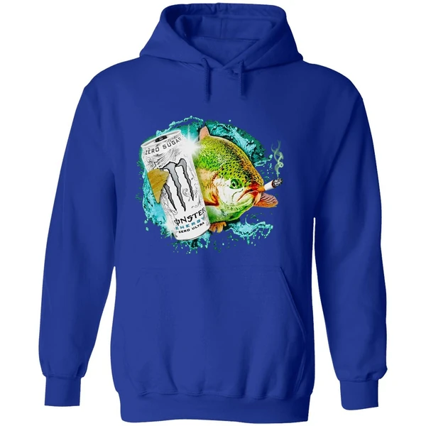 Dope Ass Fish Smoke Monster Beer Hoodie - Image 7