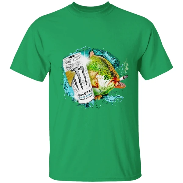 Dope Ass Fish Smoke Monster Beer Shirt - Image 2