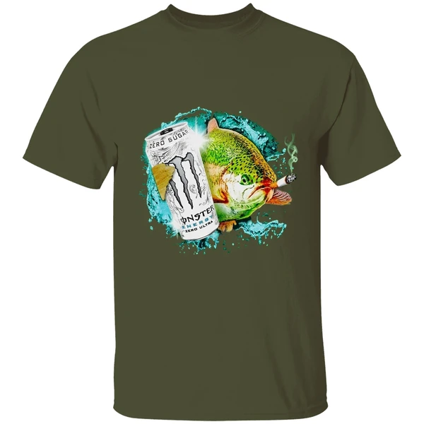 Dope Ass Fish Smoke Monster Beer Shirt - Image 4