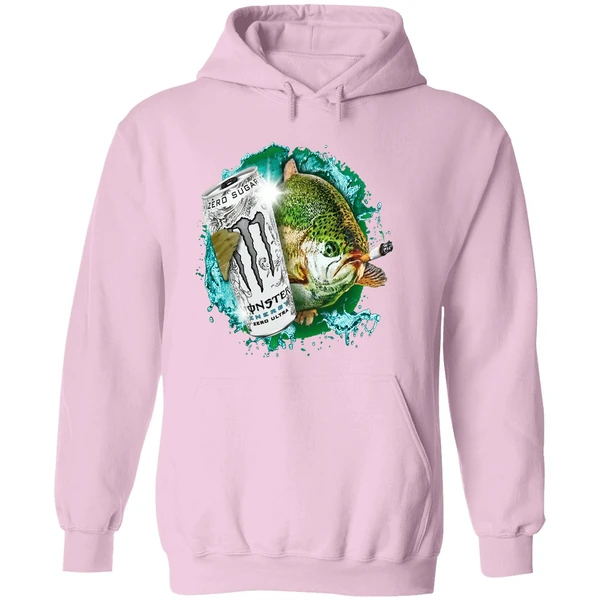 Dope Ass Fish Smoking Monster Energy Drink Meme Hoodie - Image 5