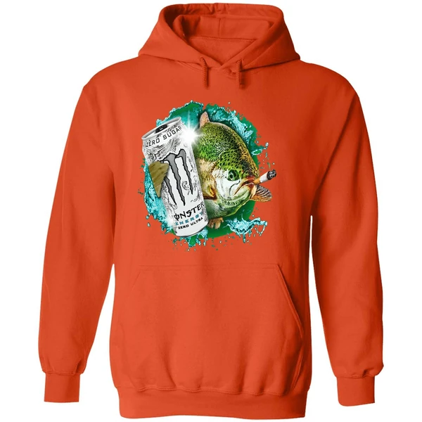 Dope Ass Fish Smoking Monster Energy Drink Meme Hoodie - Image 6