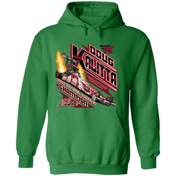 Doug Kalitta Top Fuel Dragster Champion Car Racing Graphic Hoodie - Image 2