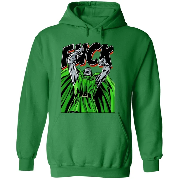 Dr Doom Fuck Comic Hoodie - Image 2