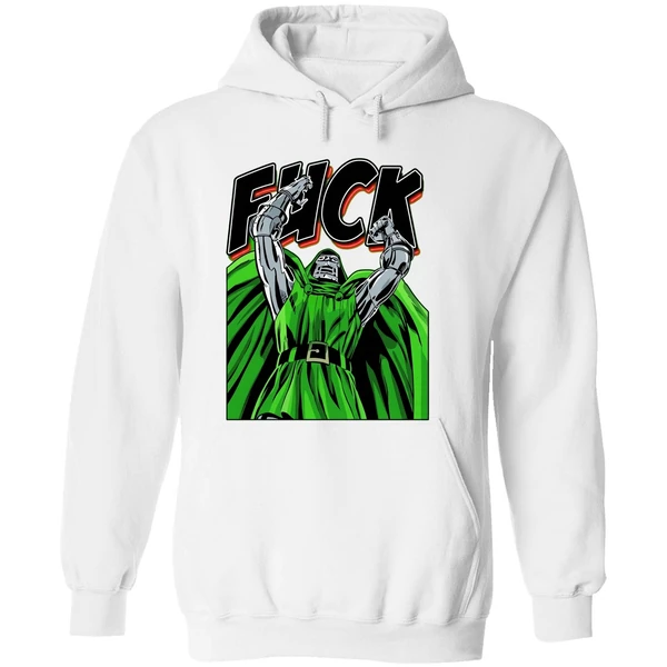 Dr Doom Fuck Comic Hoodie - Image 8