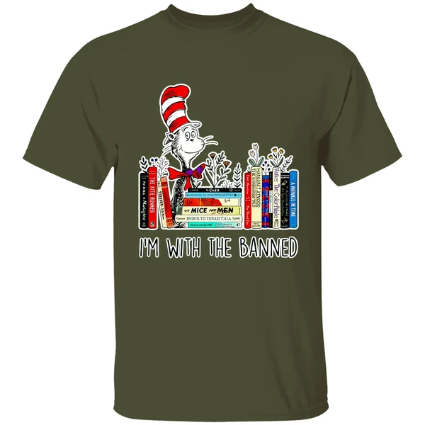 Dr Seuss Im With The Banned Books 2023 Shirt - Image 3