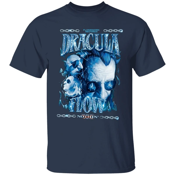 dracula flow plummcorp records shirt navy