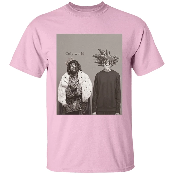 dragon ball goku j cole world shirt lightpink